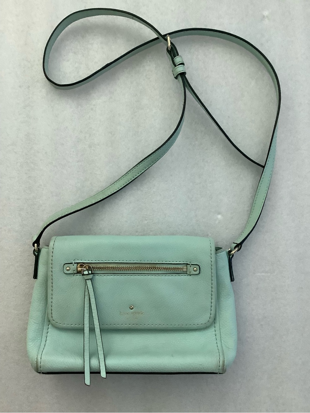 kate spade Mint Crossbody with Front Zip and Tassel